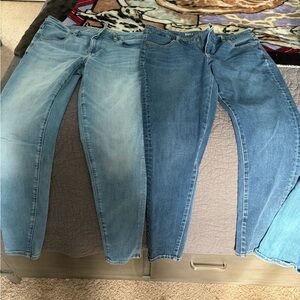 Two pairs of skinny jeans